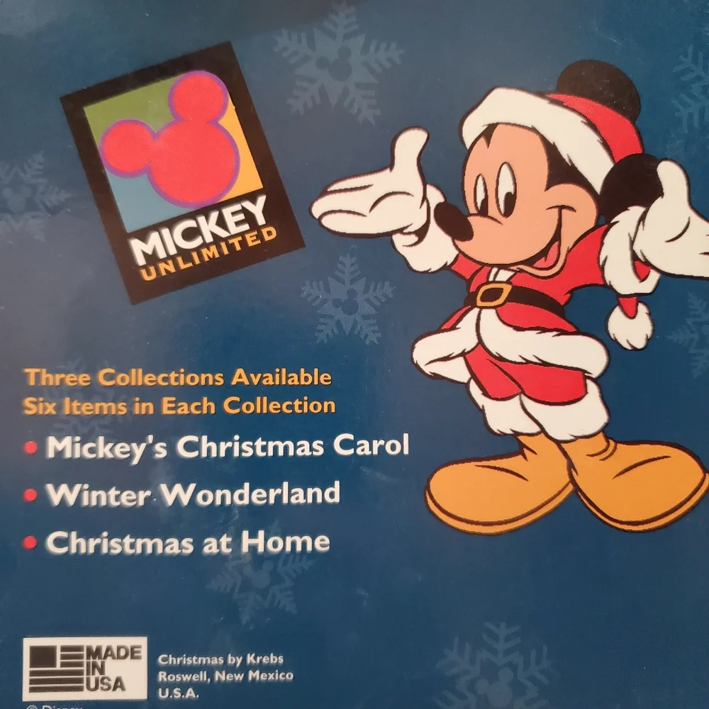 Disney‎ Four Glass Ornaments Vintage